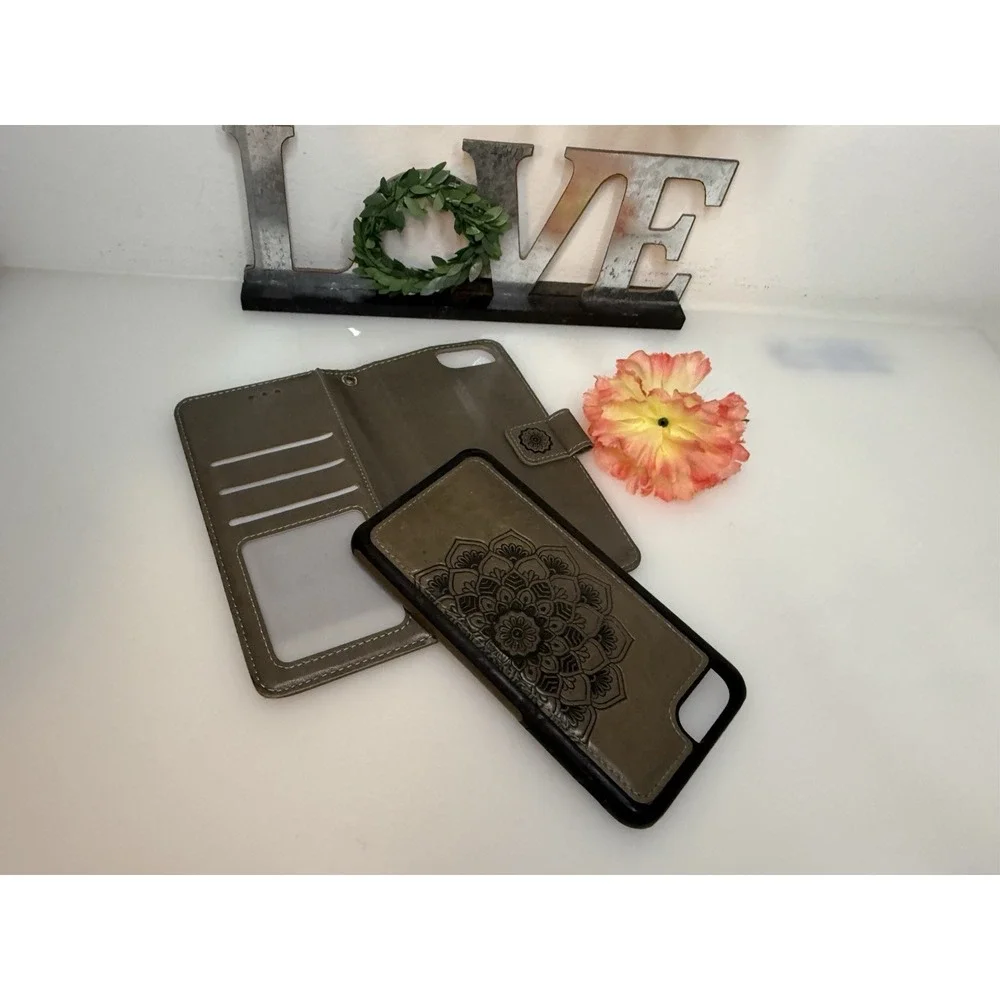 Caseowl Wallet Mandala Design‎ Two Pc Detachable Case Compatible With iPhone 12